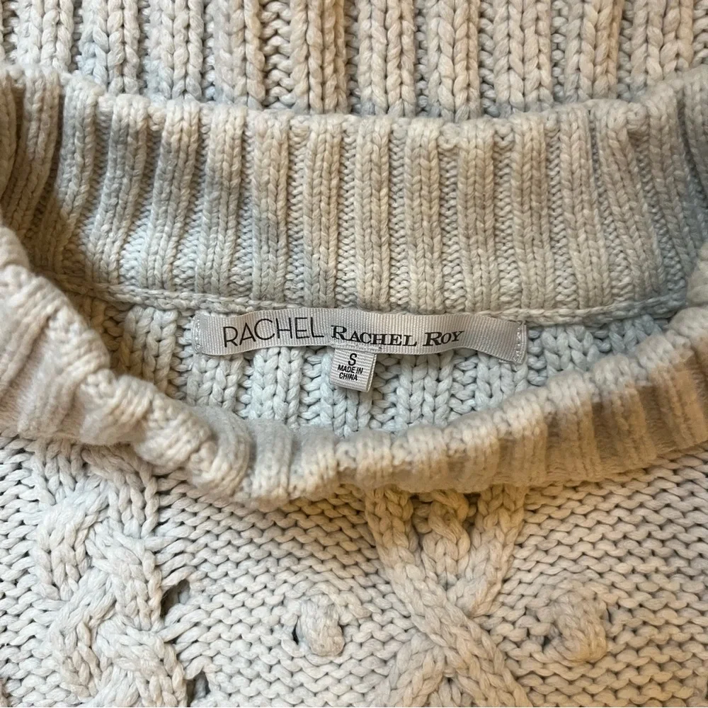 Cropped chunky knit sweater by Rachel Roy, flattering style with high waisted - Picture 6 of 7